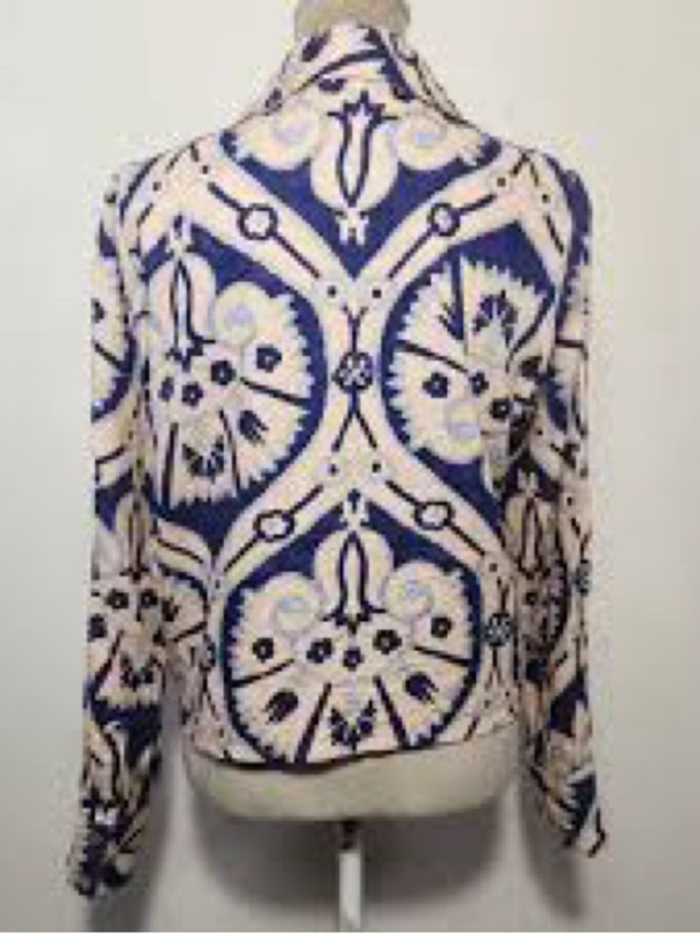 Kristen Sirrano linen blend floral tie front button-down blouse M - Picture 6 of 14